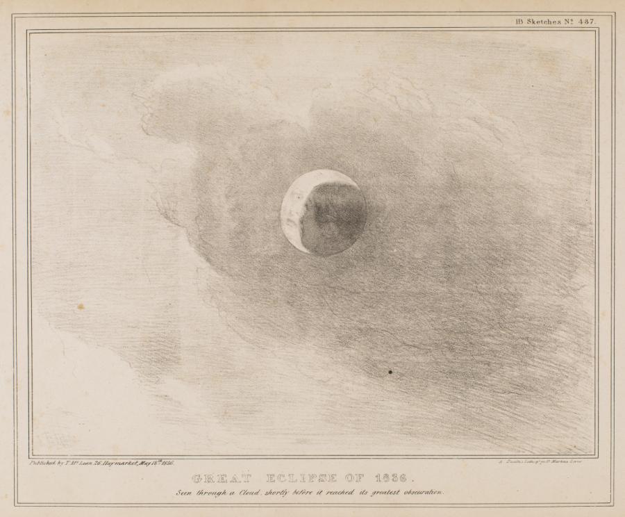 Great Eclipse of 1863. Seen through a Cloud shortly before it reached its greatest obscuration
