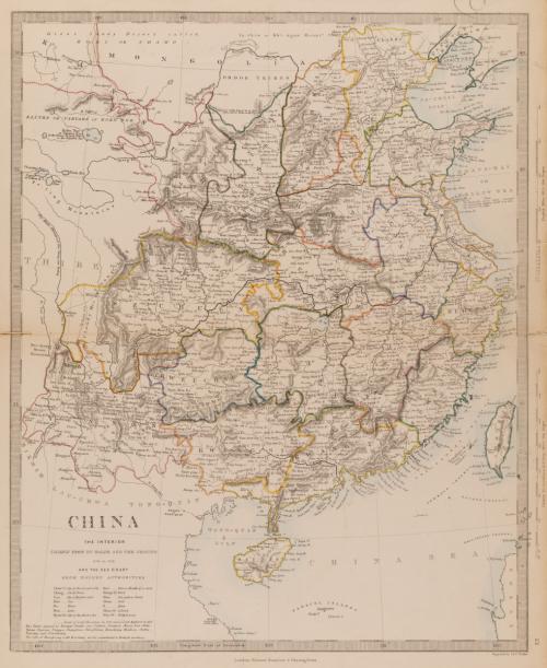 China the Interior Chiefly from Du Halde and the Jesuits 1710- 1718 and the Sea Coast from Modern Authorities