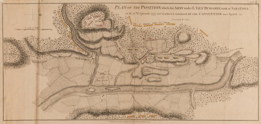 Plan of the Position which the Army under Lt. General Burgoine took at Saratoga on the 10th of September 1777, and in which it remained till Convention was signed