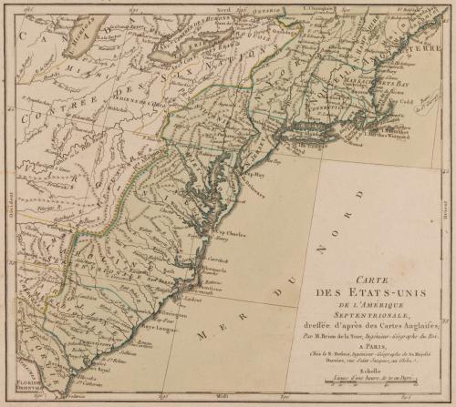 Carte des Etats-Unis de l’Amérique Septentrionale, dressé d’après des Cartes Anglaises