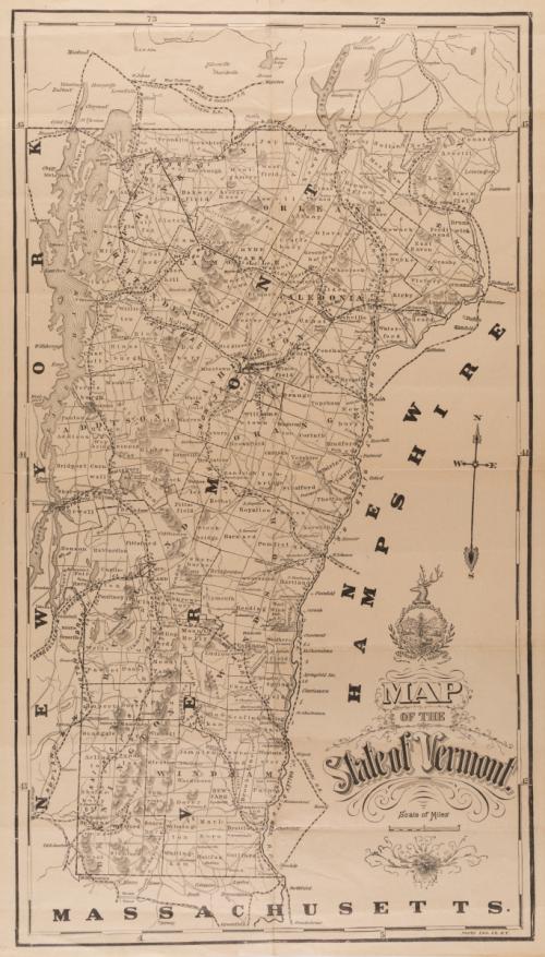 Map of the State of Vermont