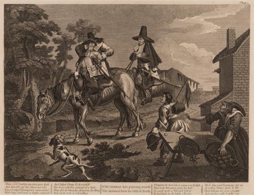 Hudibras, Plate II, ‘Hudibras his passing worth, The manner how he sally’d forth