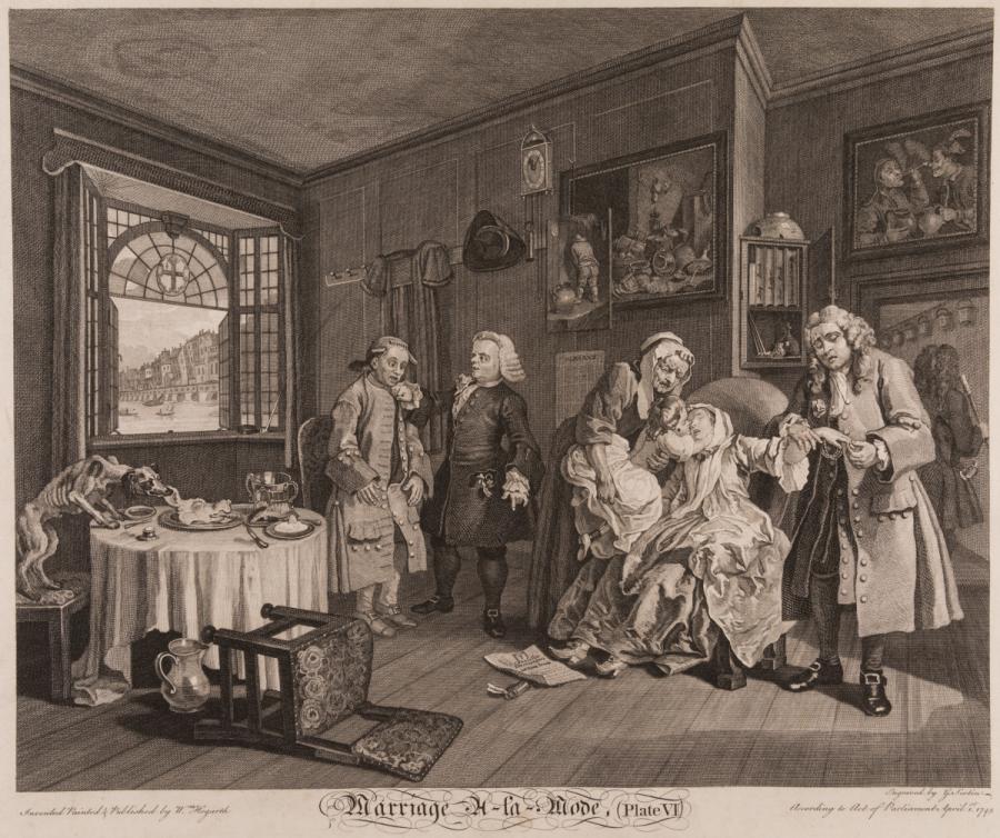 Marriage à la Mode, Plate 6, The Death of the Countess