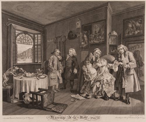 Marriage à la Mode, Plate 6, The Death of the Countess