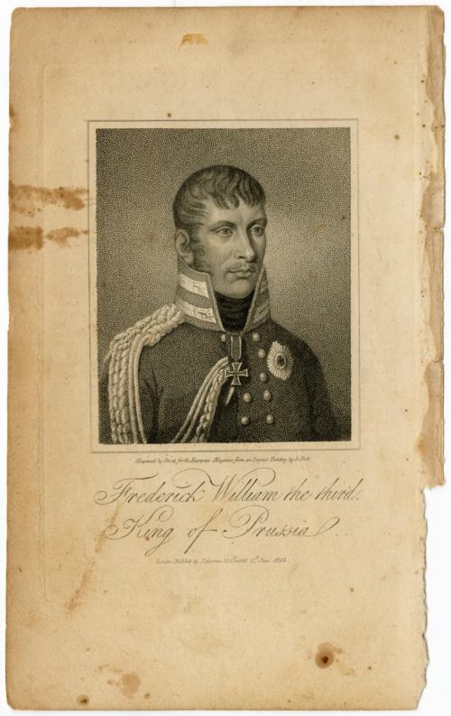 Frederick William the third, King of Prussia