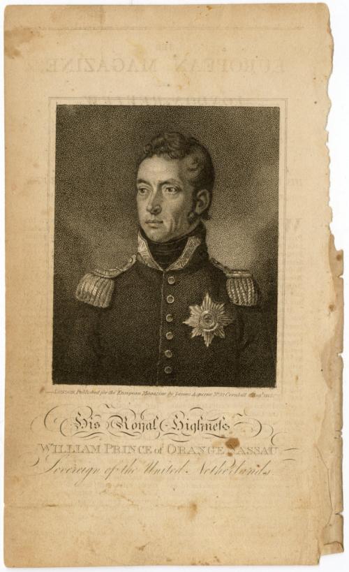 His Royal Highness William, Prince of Orange Nassau, Sovereign of the United Netherlands