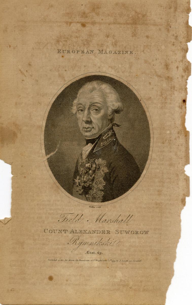 Field Marshall, Count Alexander Suworow, Rymnikski
