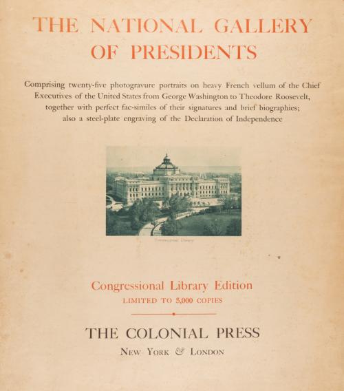 The National Gallery of Presidents; cover page