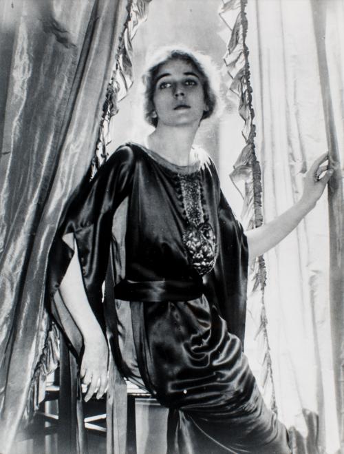 Model in Gown at Window (Vogue, October 2, 1918)