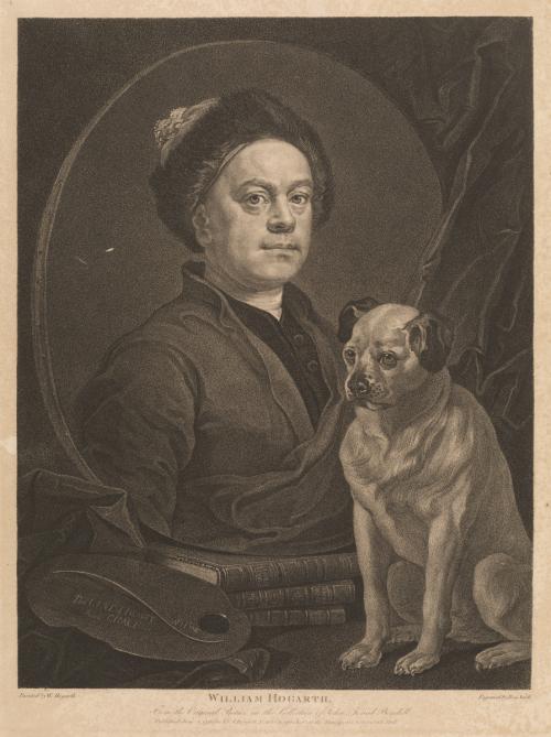 Portrait of William Hogarth with Pug (Trump)