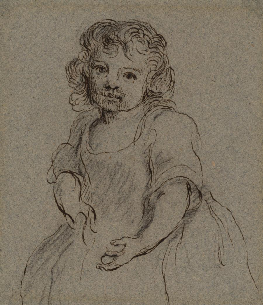 Portrait of a Young Girl in ¾ Length