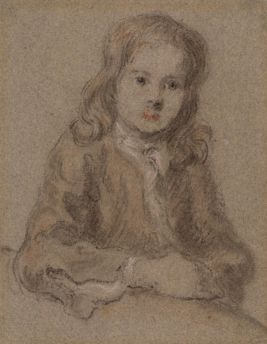 Half Length Figure of a Boy with Red Lips