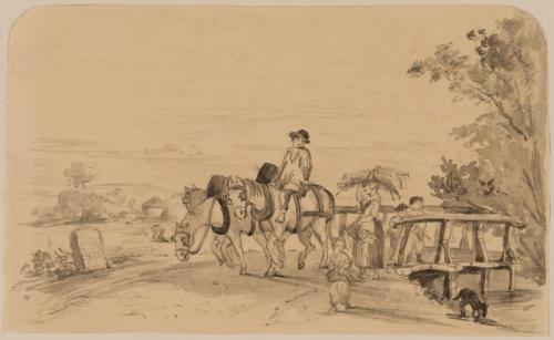 Peasants Crossing a Bridge