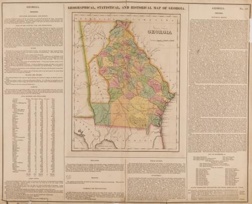 Geographical, Statistical and Historical Map of Georgia