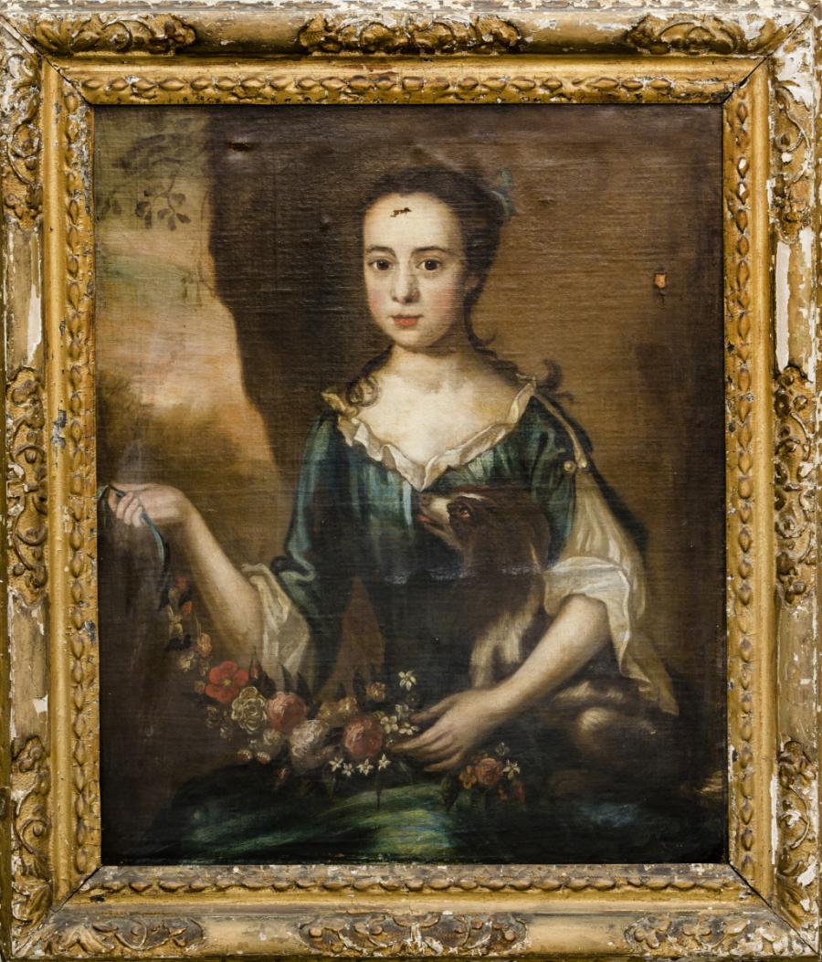 Portrait of a Girl with a Dog