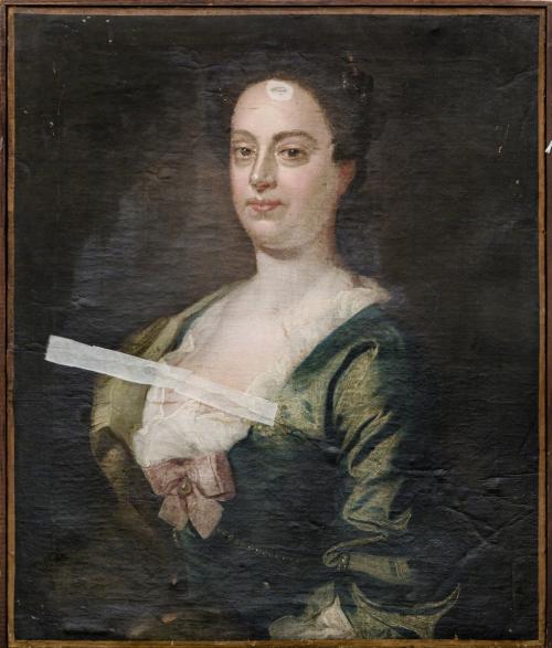 Portrait of a Young Lady in Dark Green