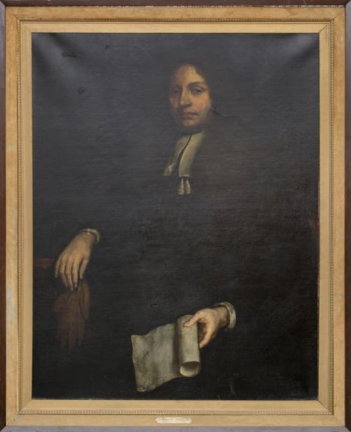 Portrait of a Gentleman in Brown Holding Scroll