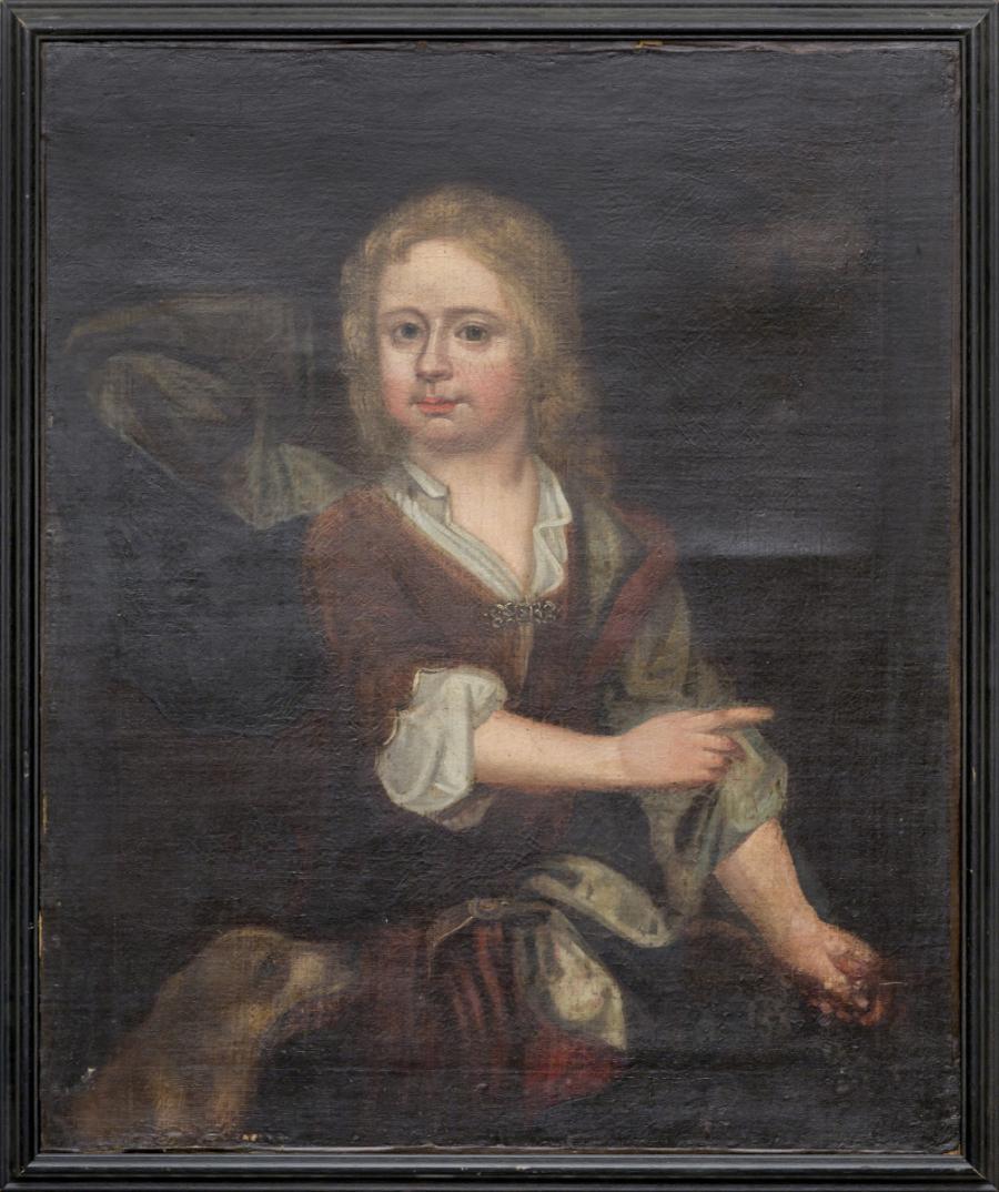 Portrait of a Boy with a Dog