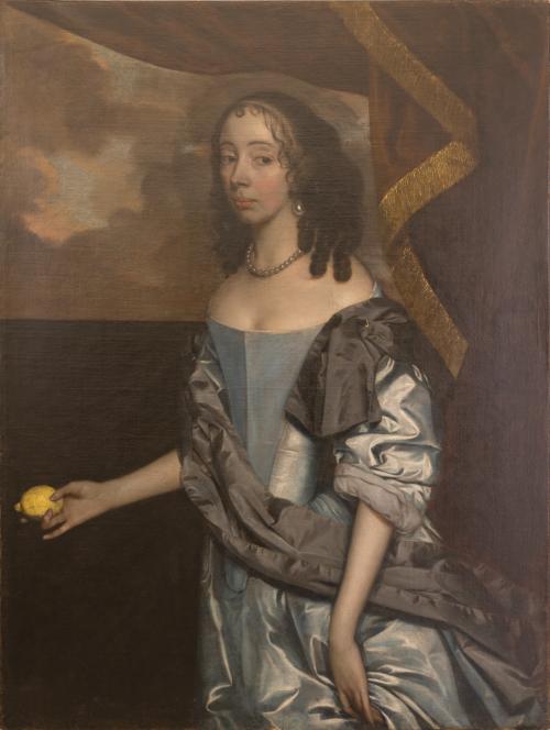 Portrait of a Lady in Blue with a Lemon