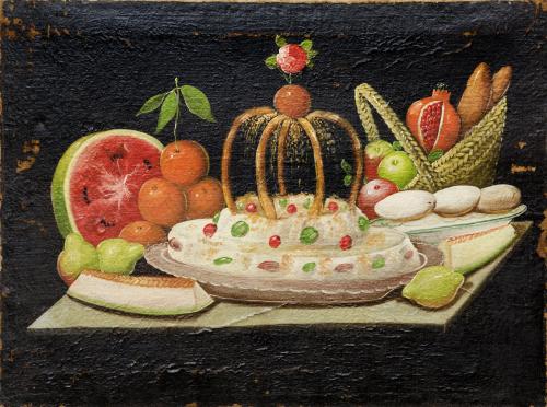 Still Life with Watermelon and Cake
