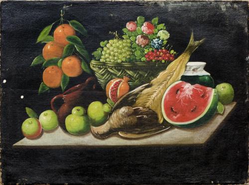 Still Life with Watermelon and Fish
